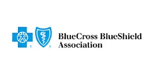 BlueCross BlueShield Association logo with symbols.