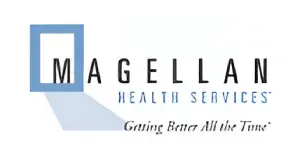Magellan Health Services logo and slogan.