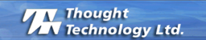 Thought-300x59 Thought Technology Ltd. logo on blue background.