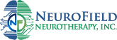 neurofield-logo NeuroField Neurotherapy, Inc. logo on black background.